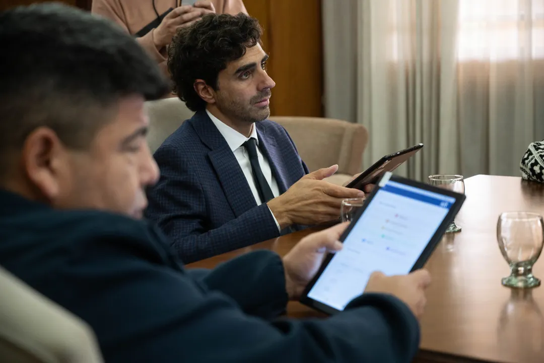 Natalio Mema estuvo en la presentación del nuevo sistema.