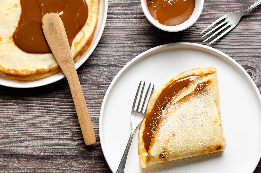 Con pasos simples prepará esta receta de panqueques con dulce de leche