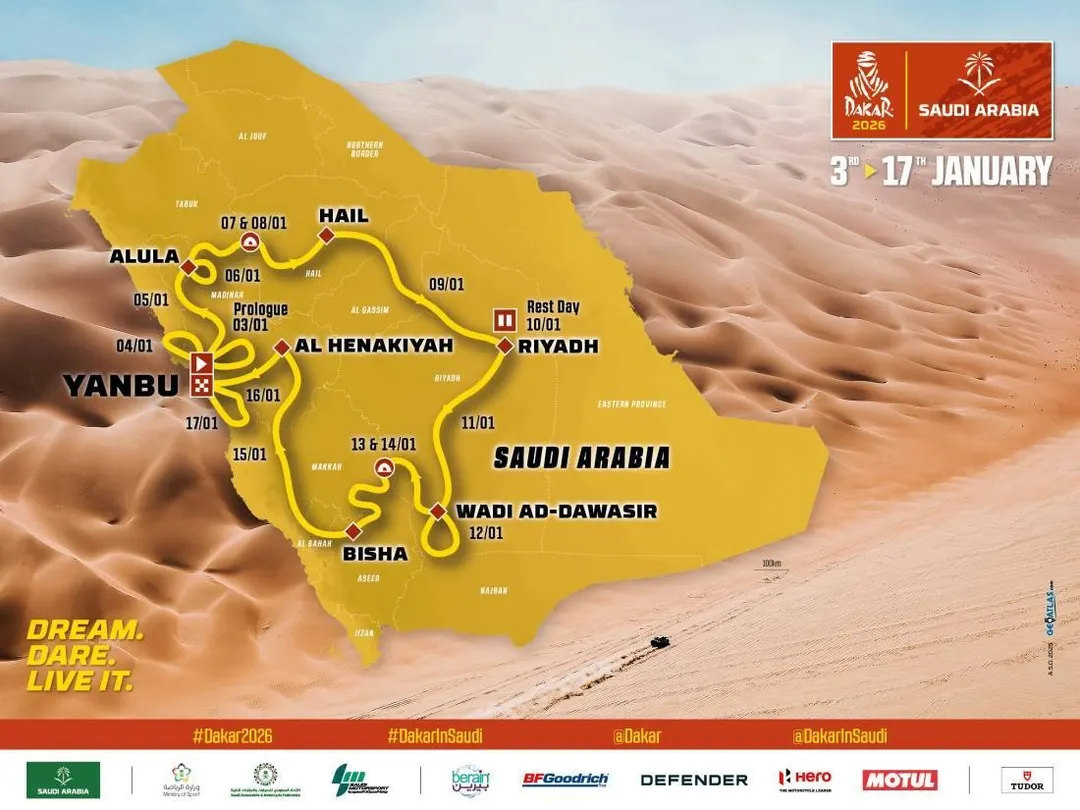 Todo listo para el Rally Dakar 2026.