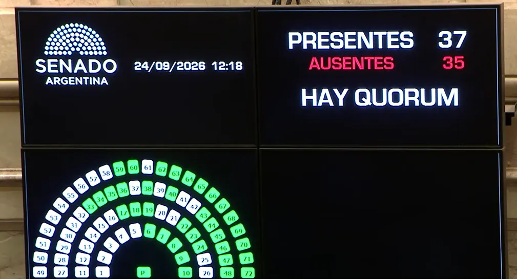 El Senado consiguió quórum.