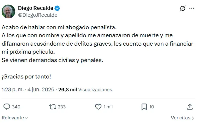 Diego Recalde en X.