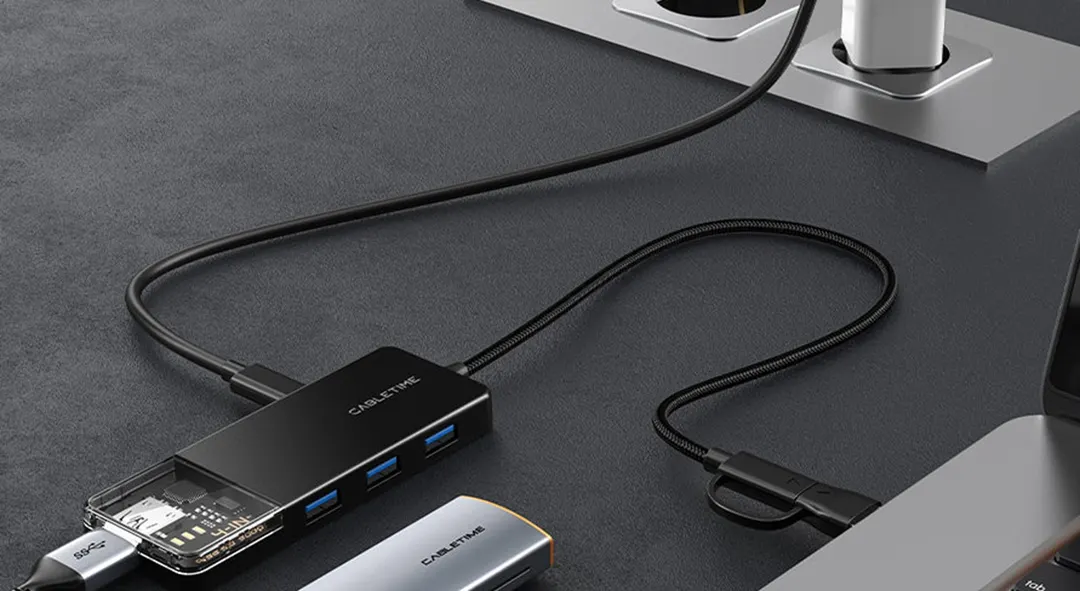 Los USB tienen distintos colores. 