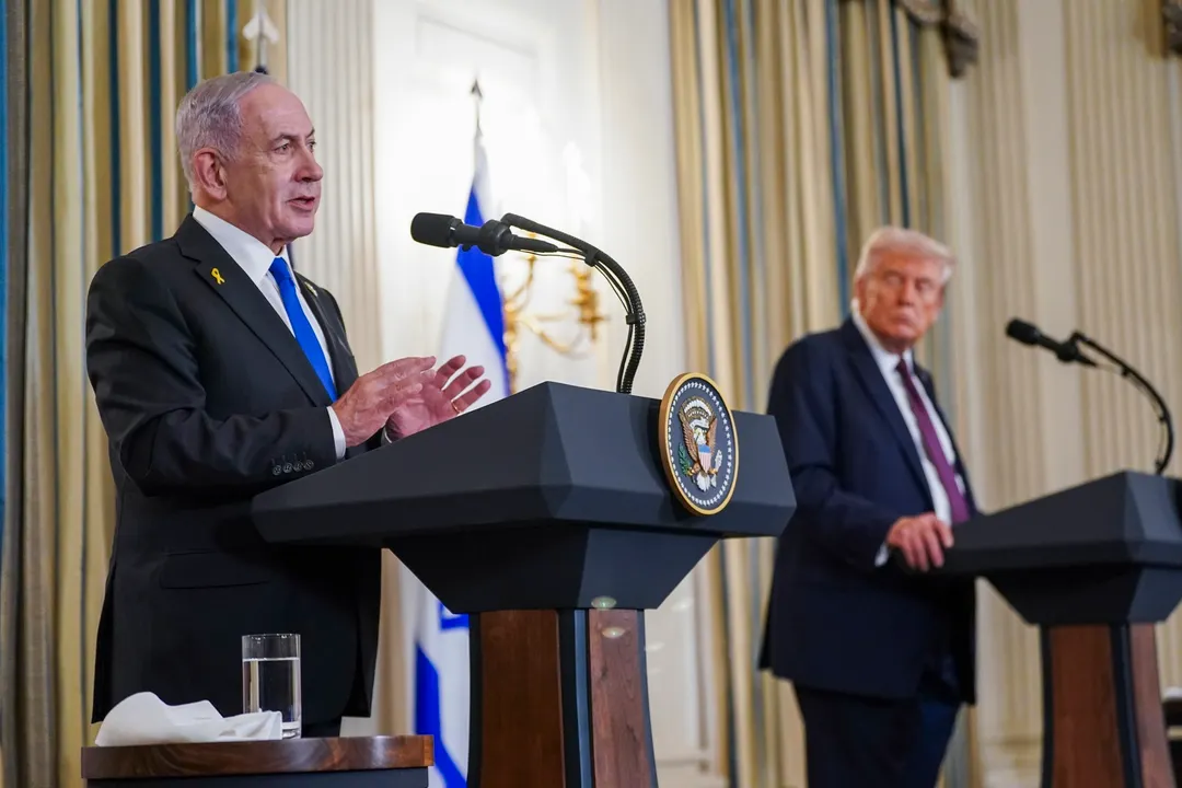 Donald Trump fue protagonista del diálogo entre Israel y Hamás y Benjamín Netanyahu lo reconoce. Foto Efe