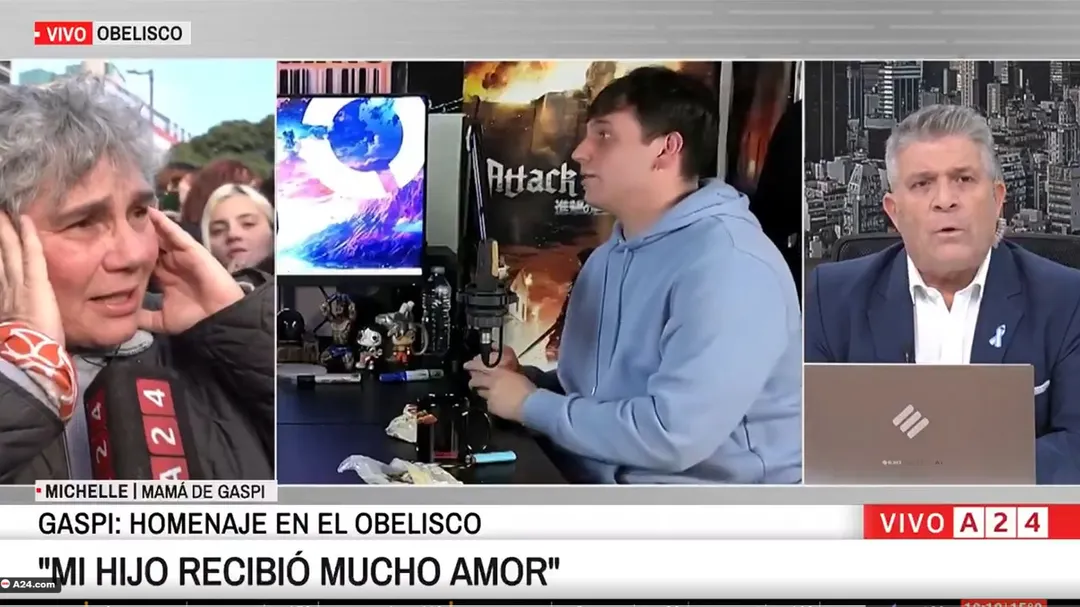 Michele, la mamá del joven, asistió al centro porteño y agradeció las muestras de cariño de la comunidad digital.