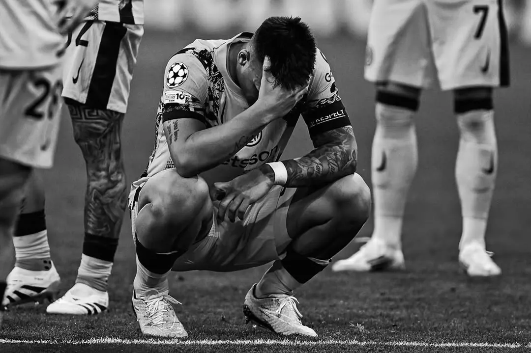 Lautaro Martínez tras la derrota en la final de la Champions.