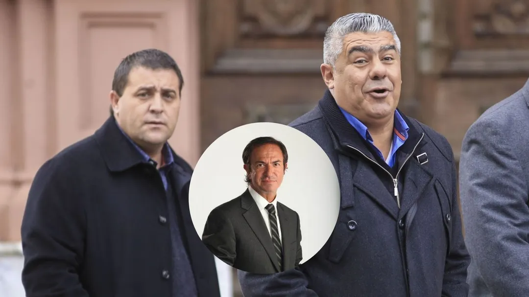 El tesorero Pablo Toviggino; el titular de la AFA, Claudio 