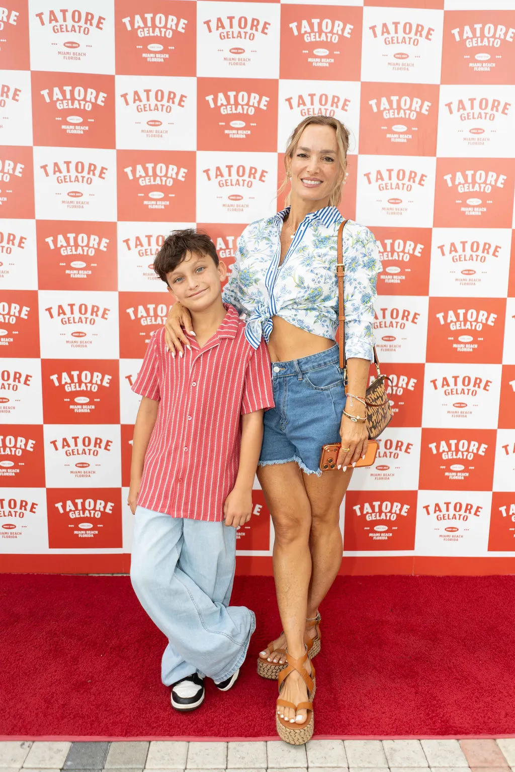 Claudia Albertario estuvo presente en la apertura de Tatore Gelato.