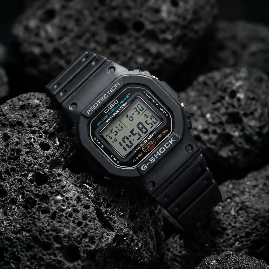 El tradicional DW-5600E combina su legendario formato cuadrado con un precio sumamente accesible.