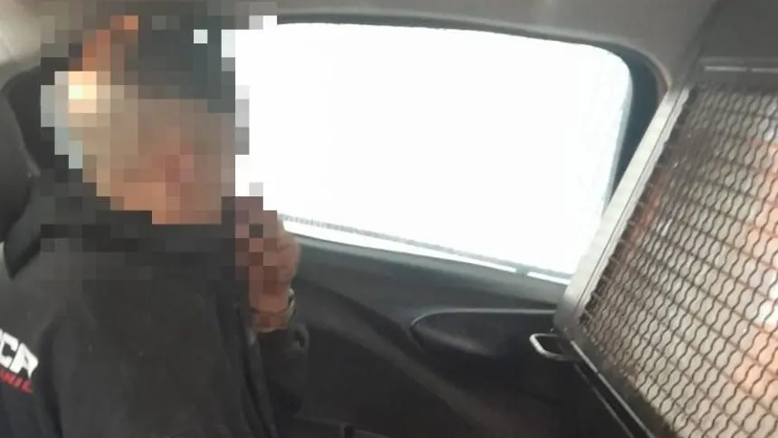 La foto de Fernández luego de ser detenido en enero de este año. 