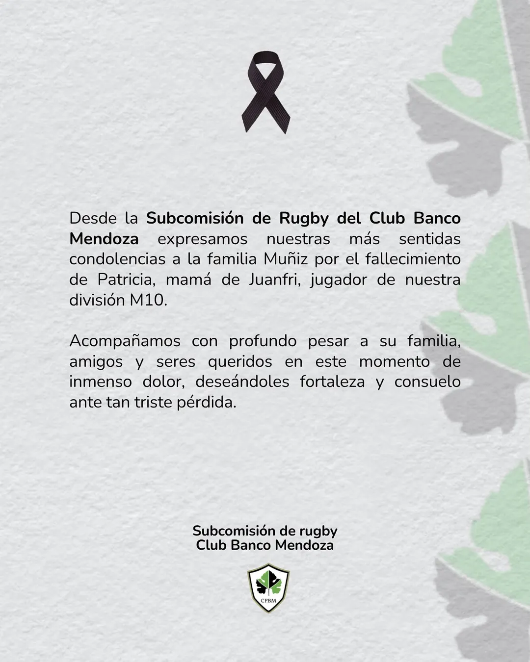 La despedida de la subcomisión de rugby