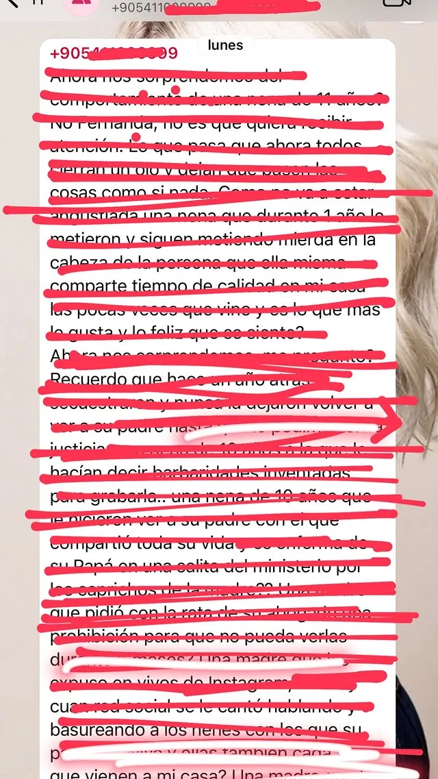 Los chats de Wanda Nara. Créditos: Instagram
