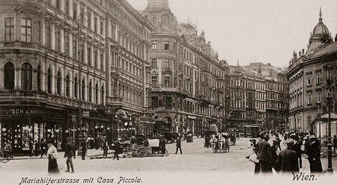 Una antigua imagen de la zona conocida como Ringstrasse en Viena (Austria).