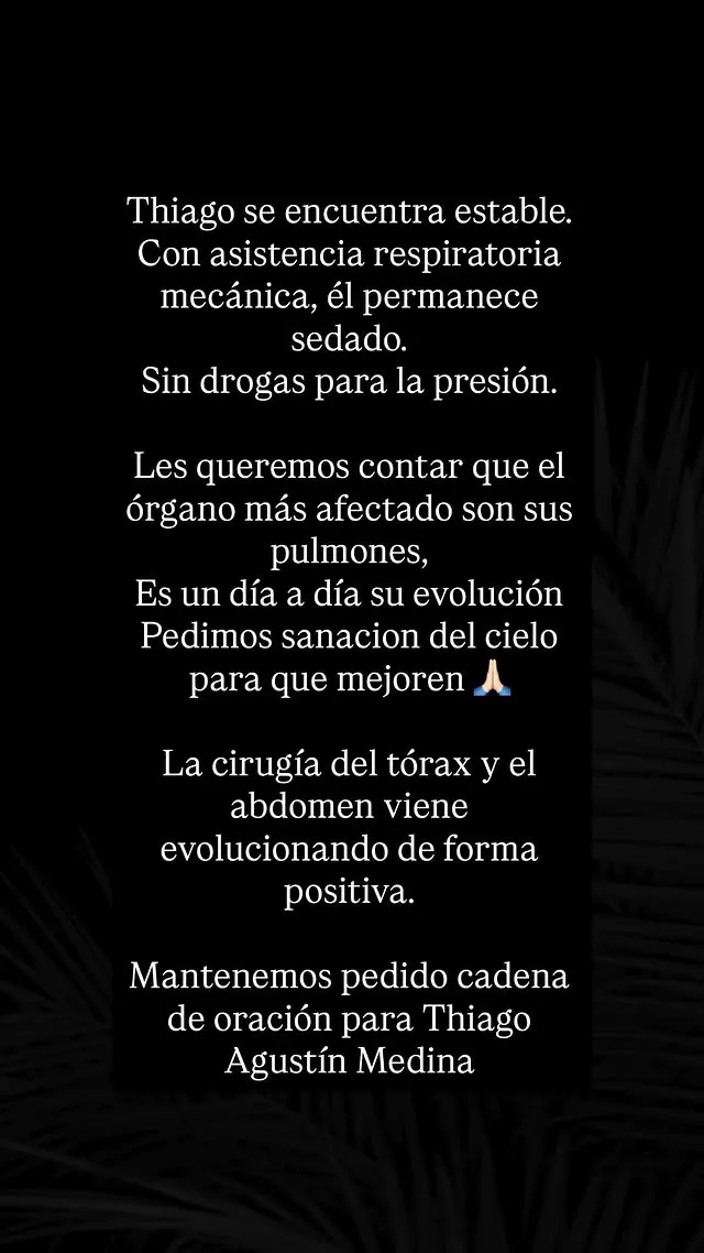 Daniela Celis sobre Thiago Medina. Créditos: Instagram / danielacelis01