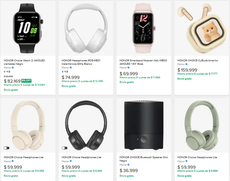 El portfolio ampliado de accesorios tech de HONOR.
