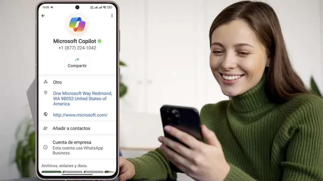 El asistente de inteligencia artificial Copilot ya puede usarse desde WhatsApp para escribir, crear o responder consultas.