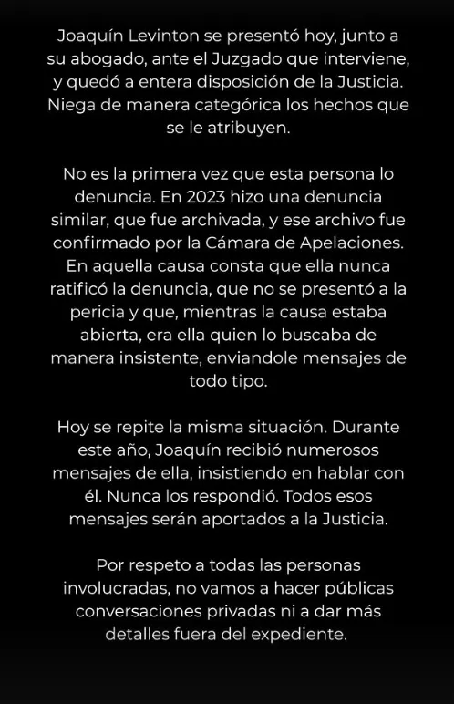 El comunicado oficial de Turf.