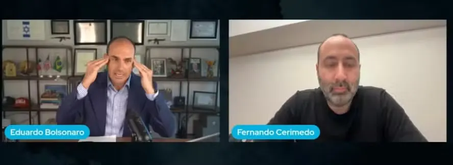 Fernando Cerimedo y Eduardo Bolsonaro