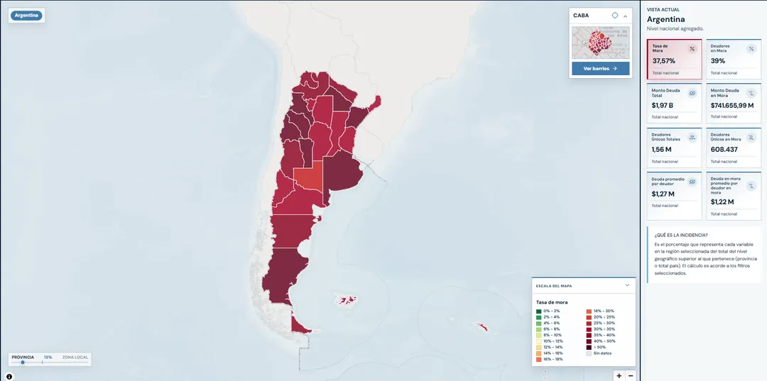 Último Mapa de la Deuda, jóvenes menores de 25 años.