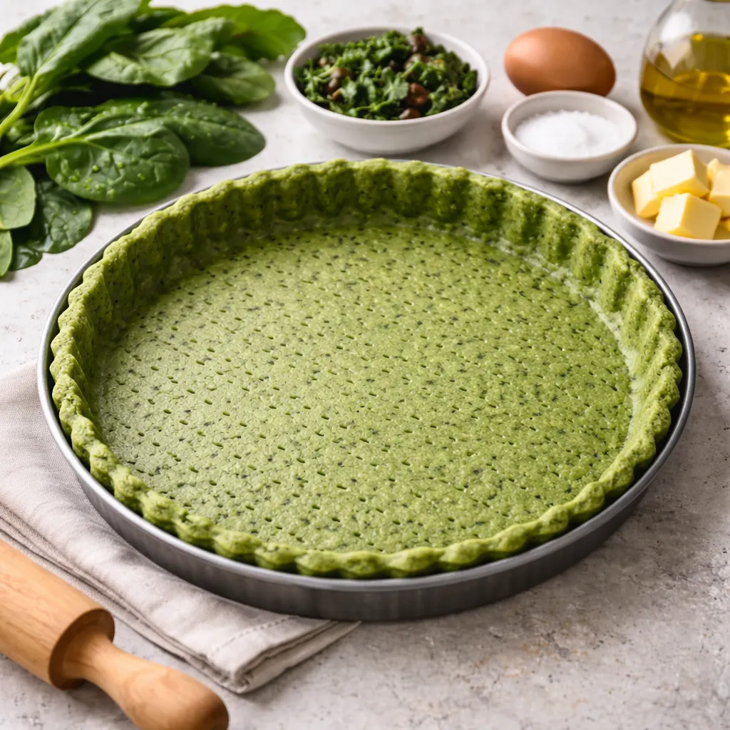 Receta de tapa de tarta de espinaca