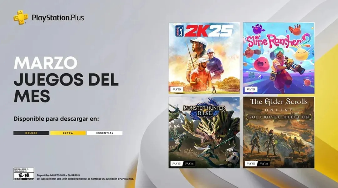 Los suscriptores tienen hasta el 6 de abril para reclamar los juegos mensuales de marzo.