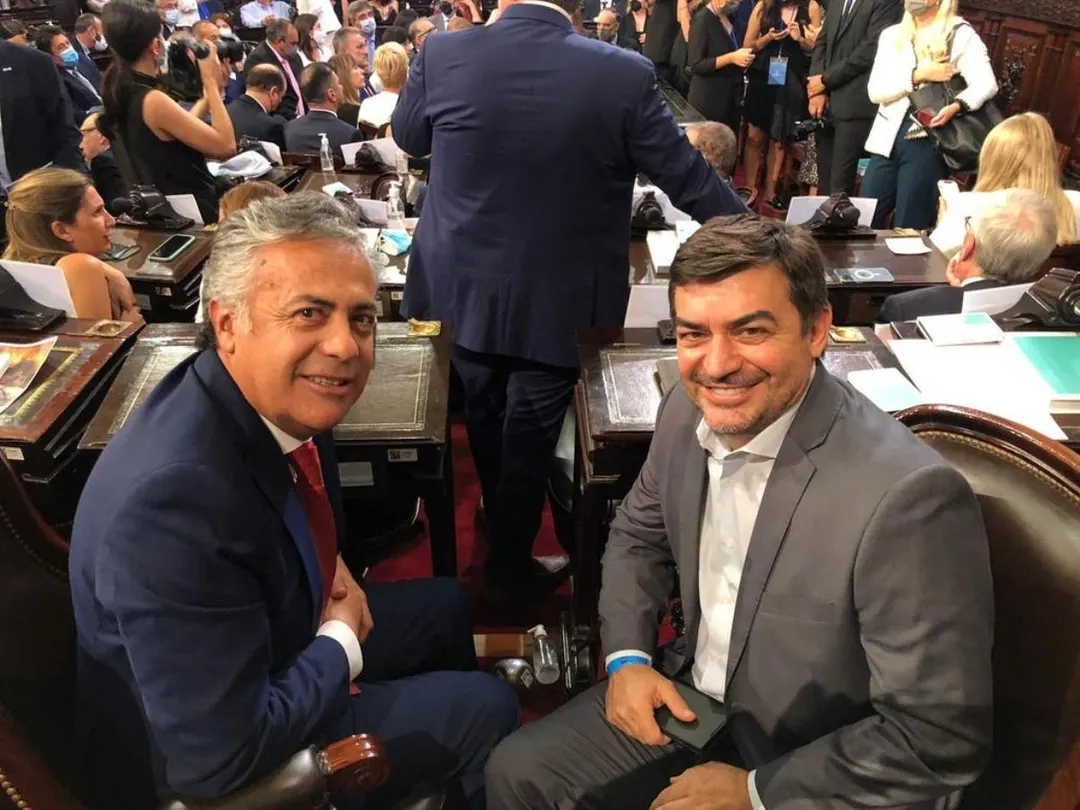 Alfredo Cornejo y Omar De Marchi, cuando eran socios de Cambia Mendoza.