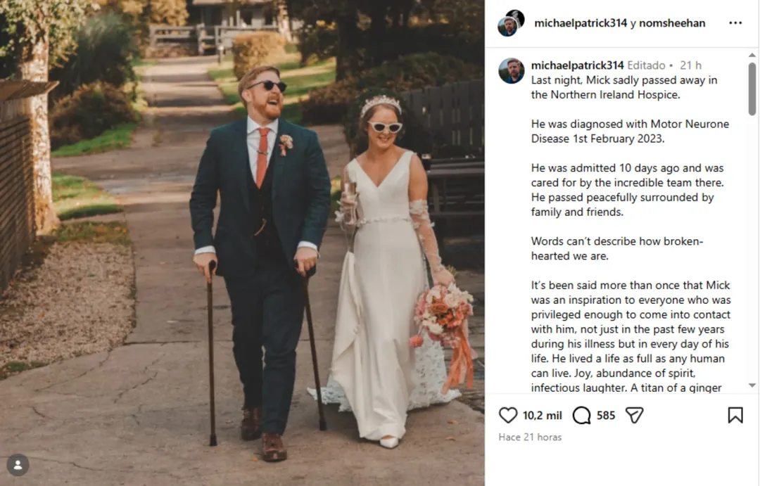 Las emotivas palabras de su esposa para despedir al actor.