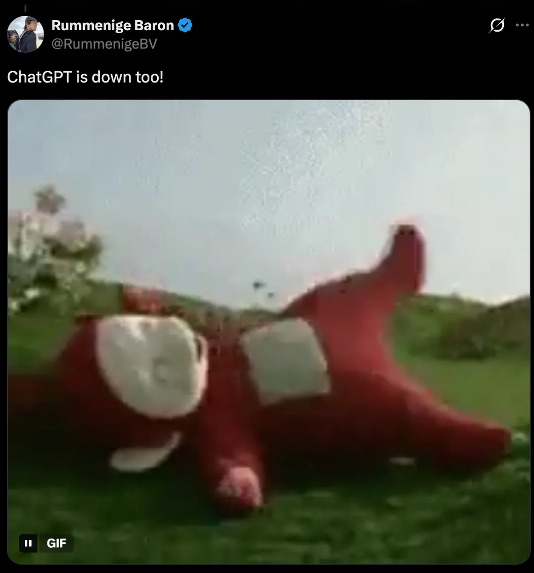 Los memes por la caída de ChatGPT.