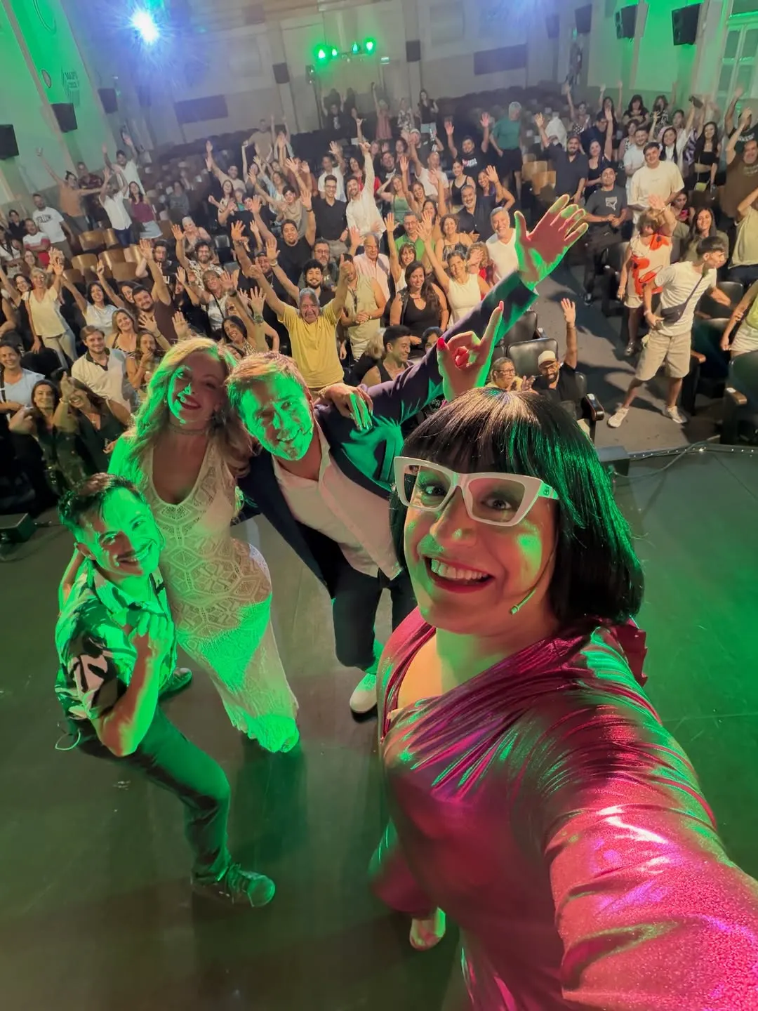 Gisela Bernal en la provincia, haciendo temporada teatral.