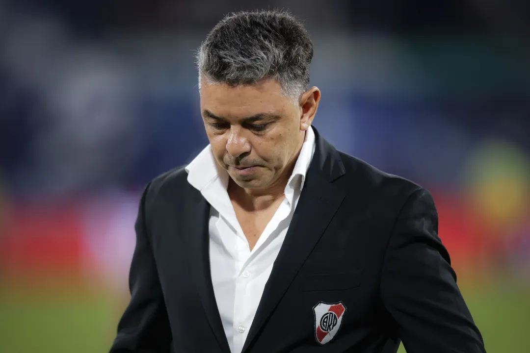 La última imagen de Marcelo Gallardo dirigiendo a River. El jueves será su despedida en el Monumental. 