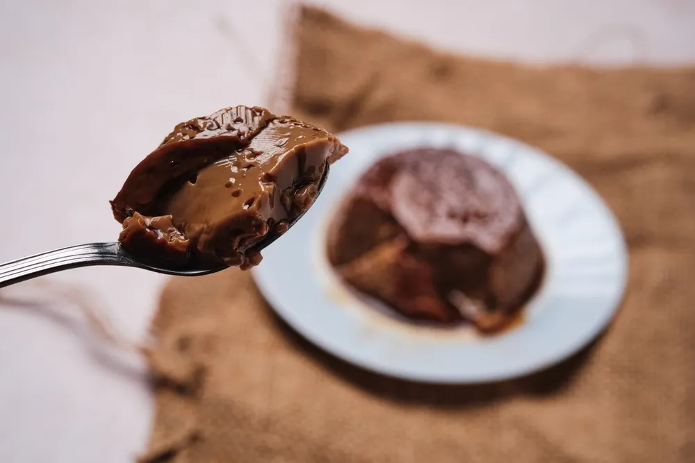 Flan de chocolate. ¡Qué rico!
