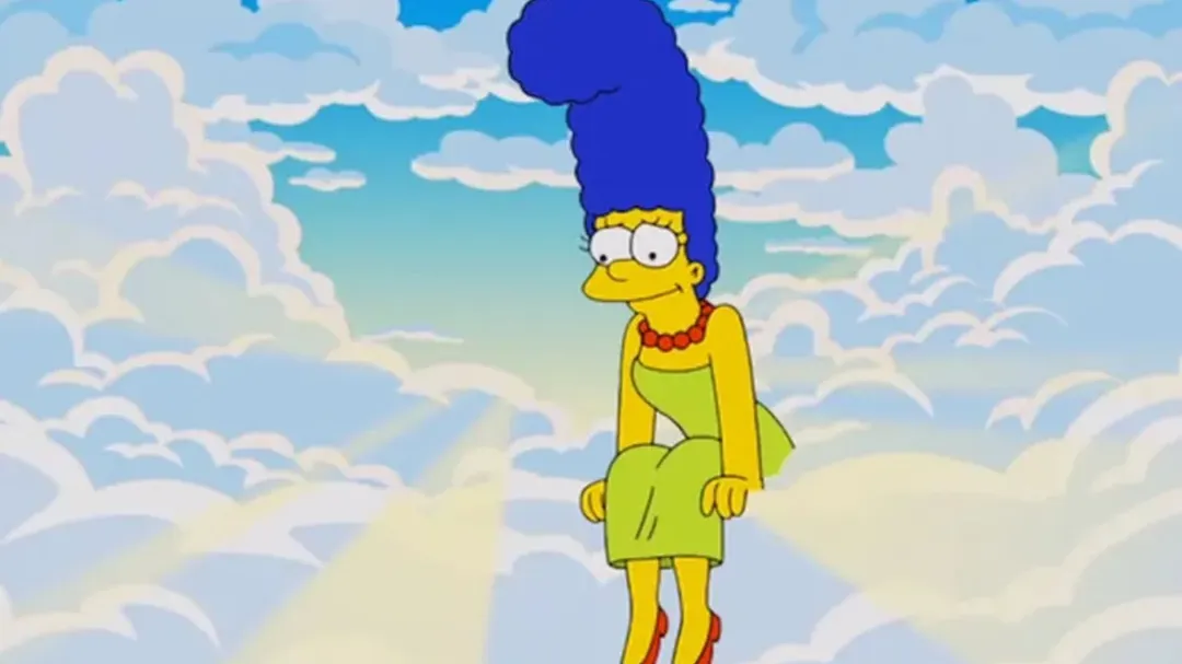 Marge desde el cielo tras su muerte.