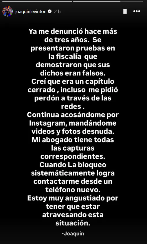 El cantante fue contundente.