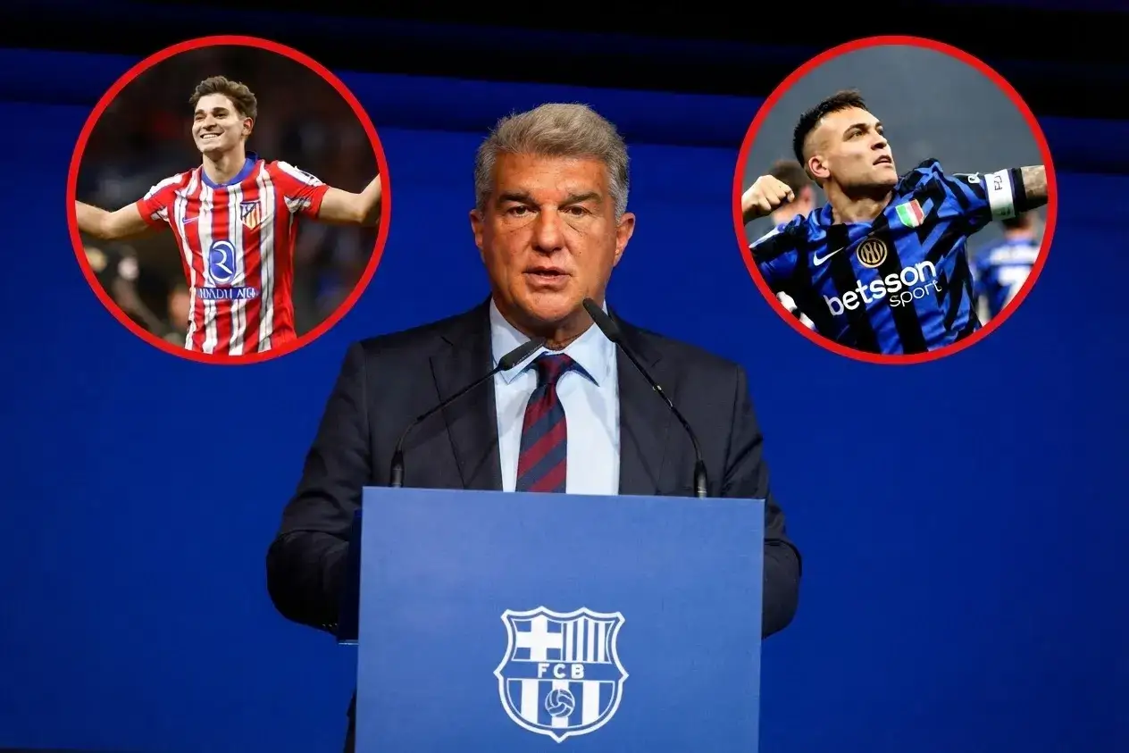 Joan Laporta habló del interés del Barcelona en Lautaro Martínez tras la negativa por Julián. 