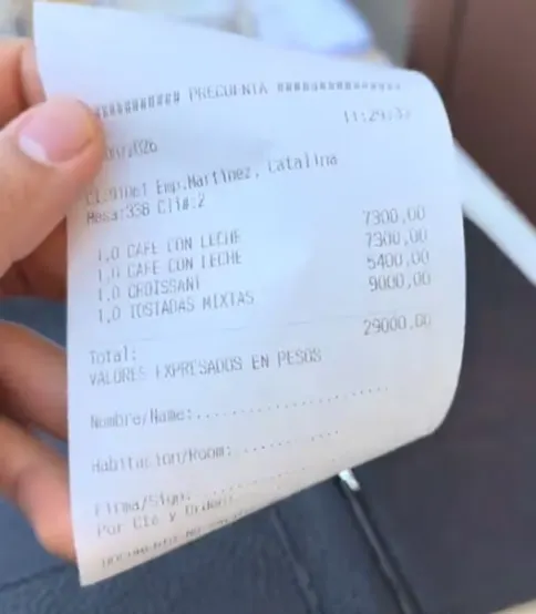Fue a merendar al Palacio Duhau, mostró cuánto gastó y revolucionó TikTok