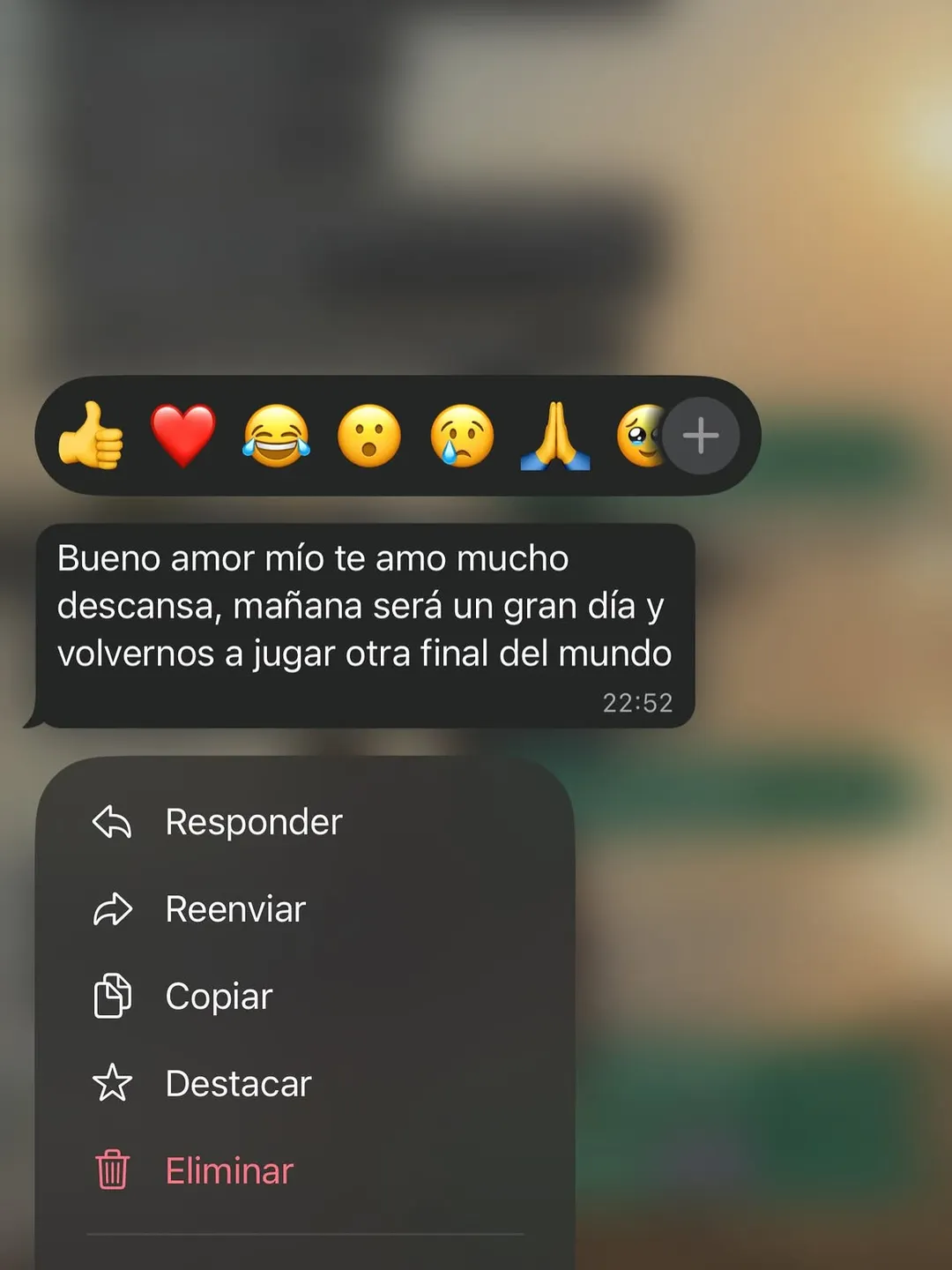 Mensaje de Agustina para Lautaro.