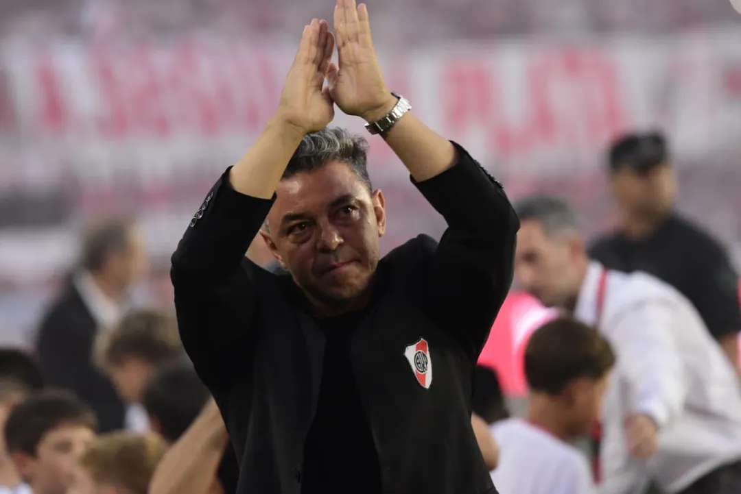 Marcelo Gallardo, durante su etapa en River.