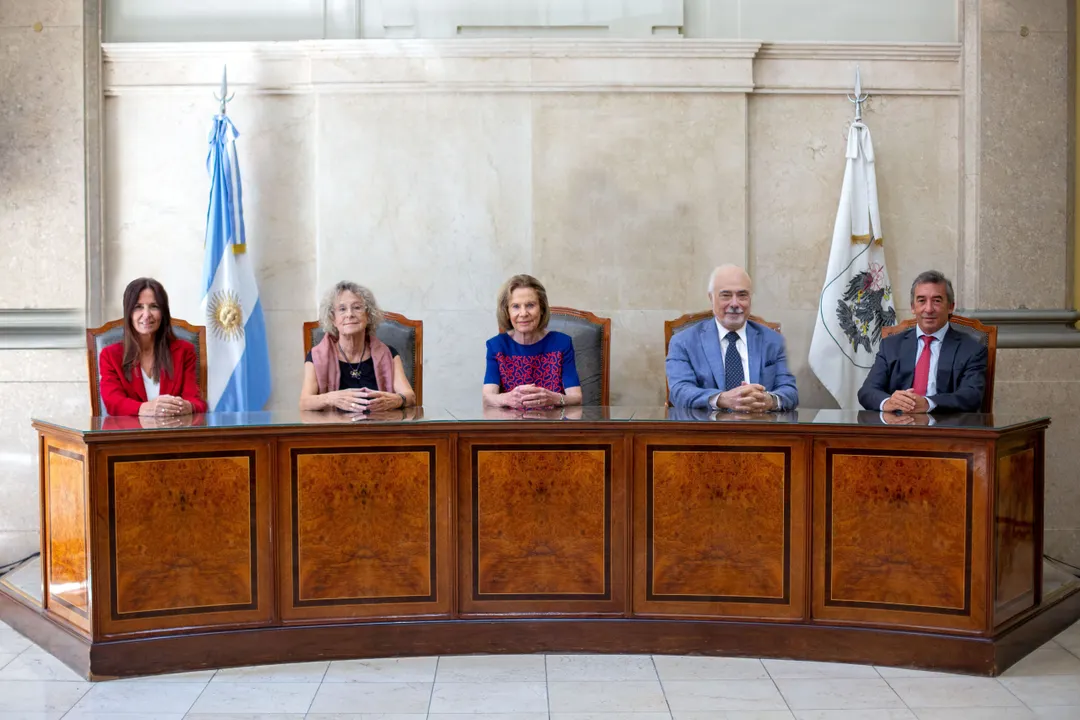 Los magistrados Marcela De Langhe, Alicia Ruiz, Inés Weinberg, Luis Lozano y Santiago Otamendi