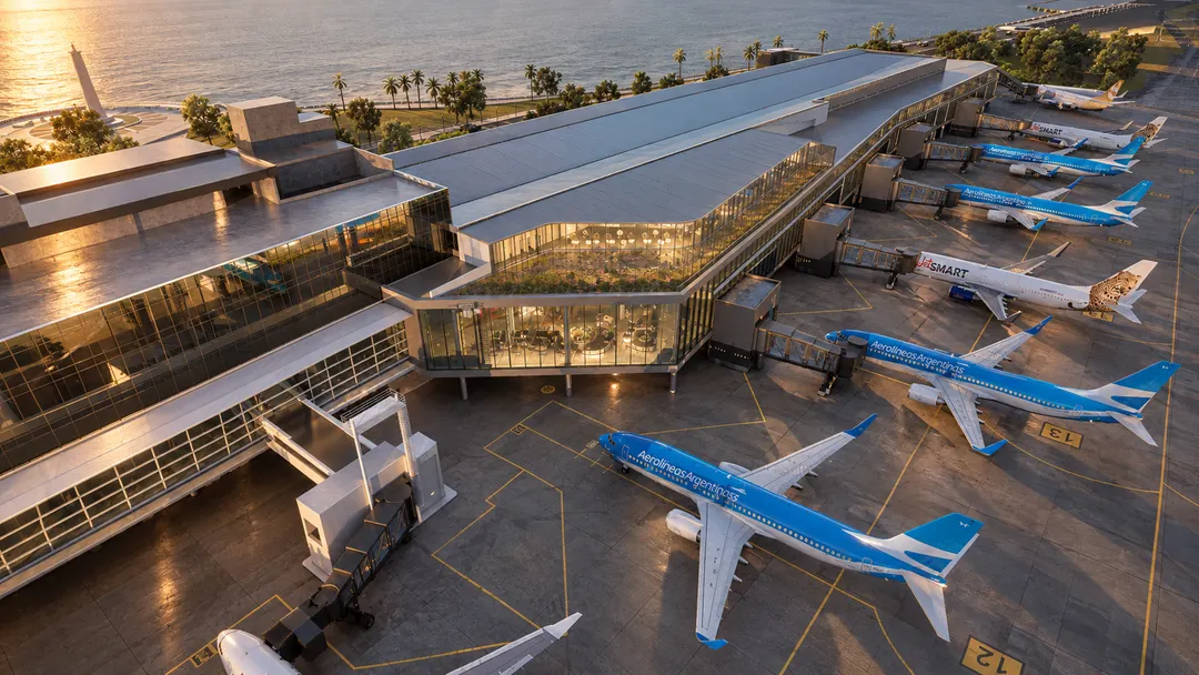 Render de las obras en Aeroparque.