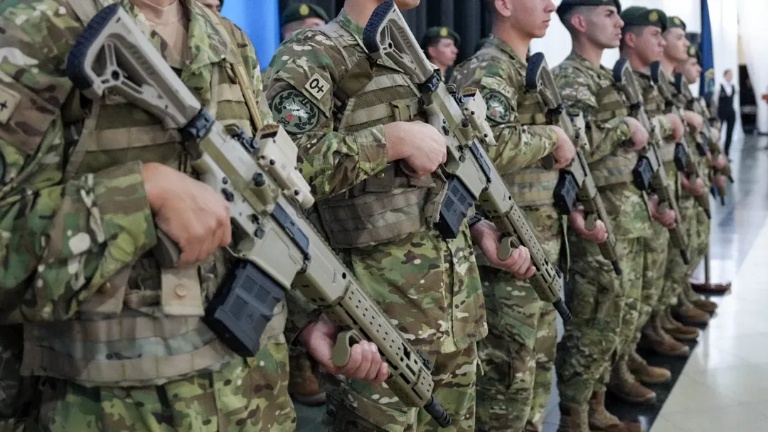 Estos fusiles fueron presentados en el Regimiento de Patricios