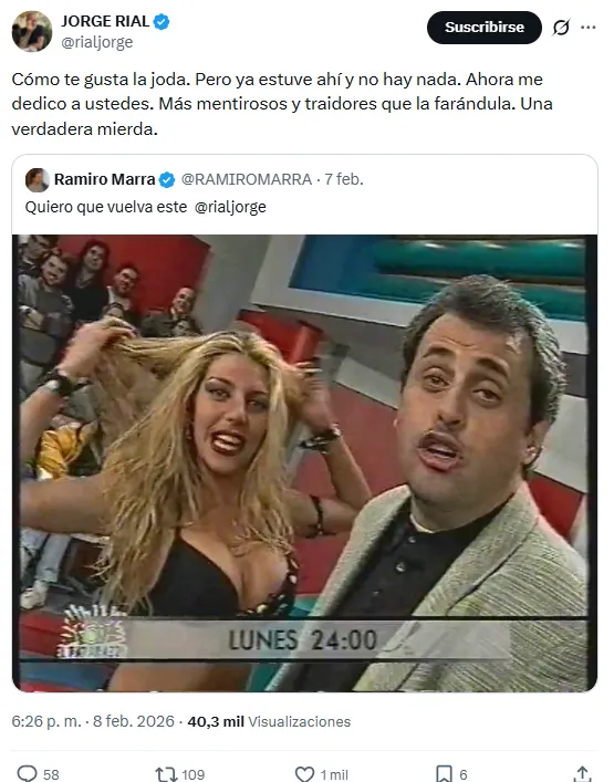 Jorge Rial contra Ramiro Marra. 
