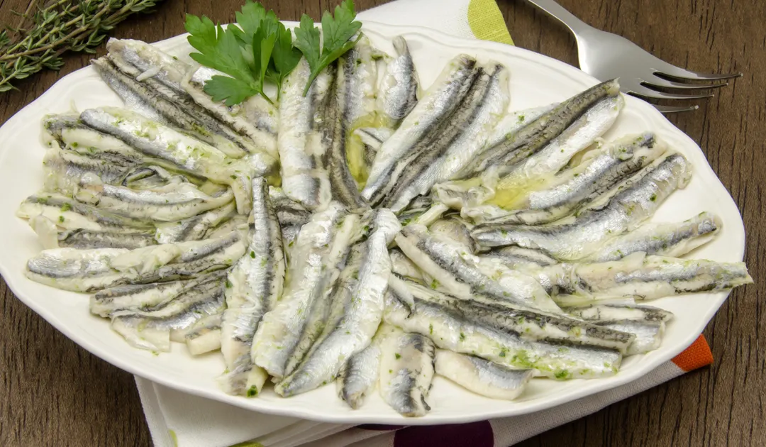 Pescados: en este caso, boquerones.