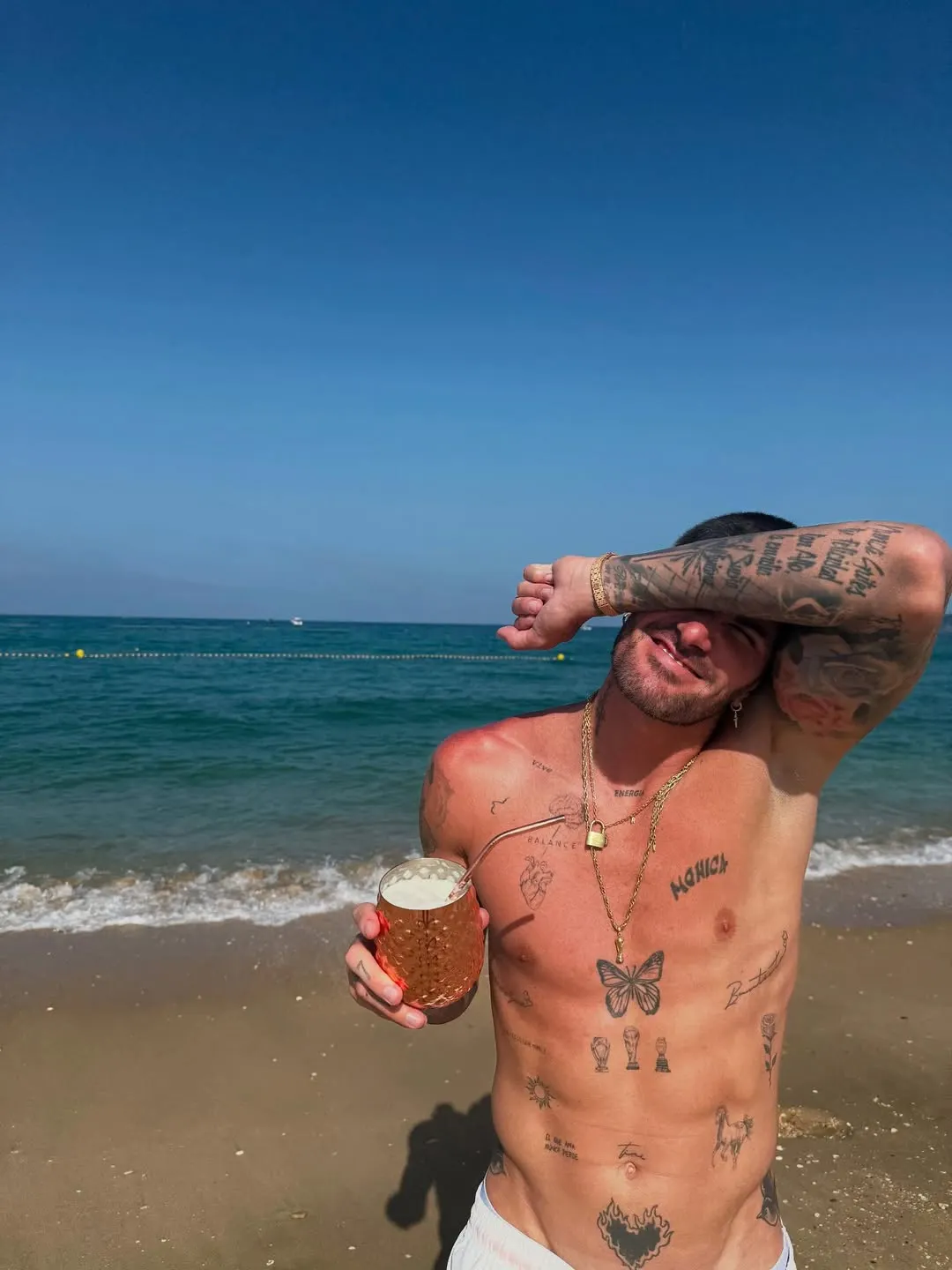 Rodrigo De Paul compartió imágenes de sus vacaciones
