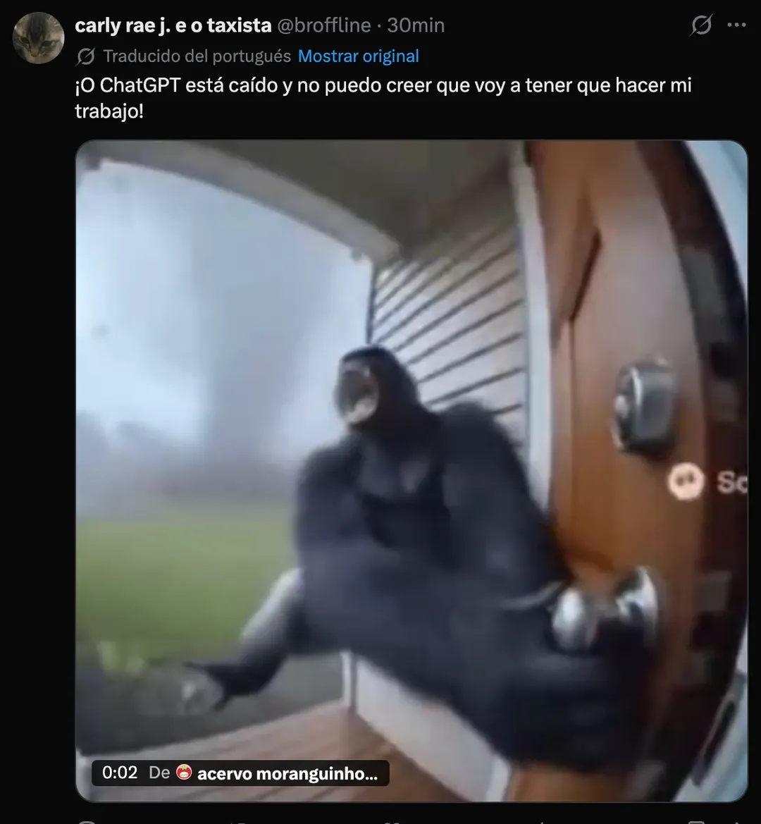 Los memes por la caída de ChatGPT.