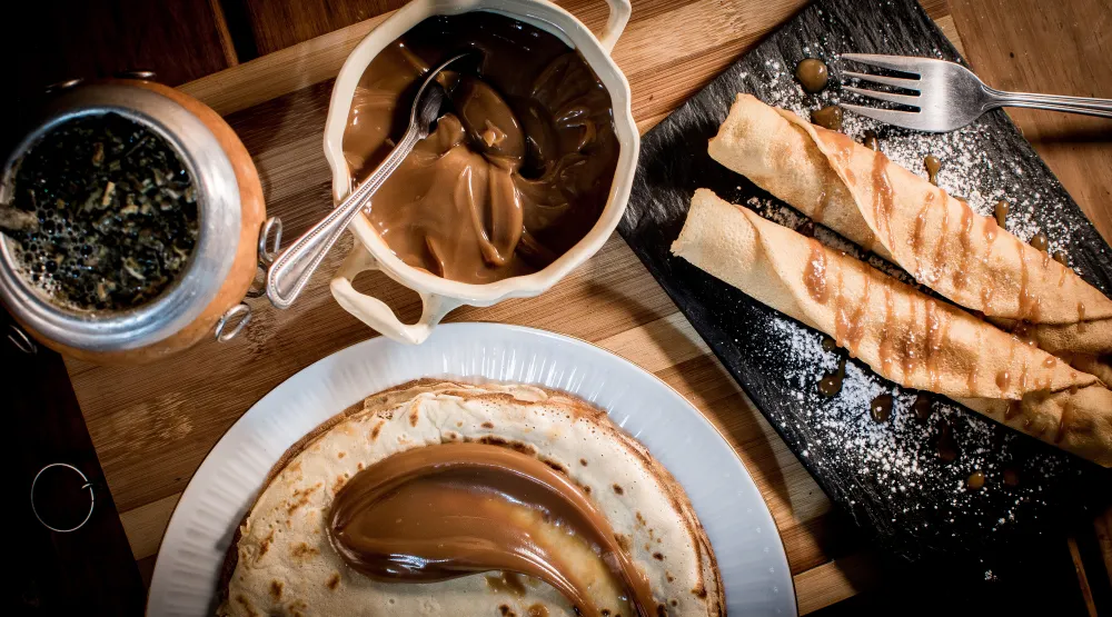 La mejor receta de panqueques con dulce de leche.