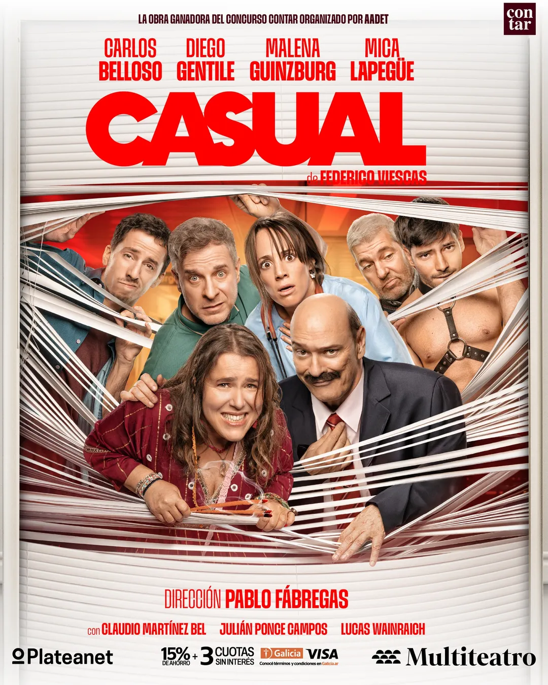 Casual, la obra ganadora del concurso Contar, llega a las tablas este miércoles 15 de abril. 