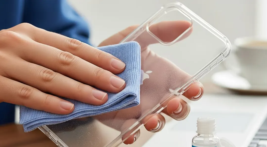 Limpiar una funda transparente periódicamente ayuda a conservar su apariencia durante más tiempo.