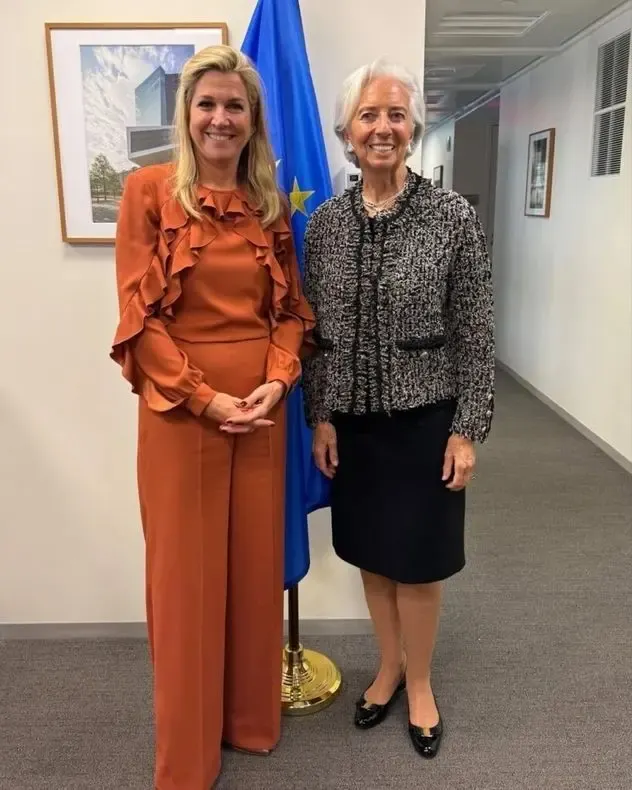 Máxima Zorreguieta y el look naranja que impactó en Washington.