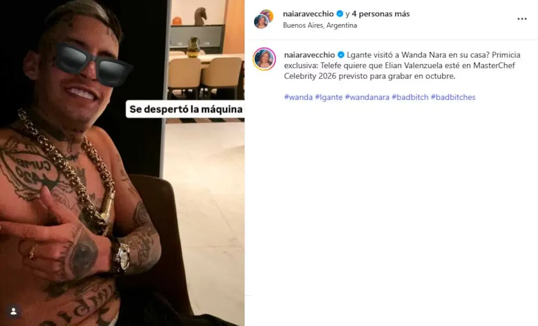 Naiara Vecchio en redes.
