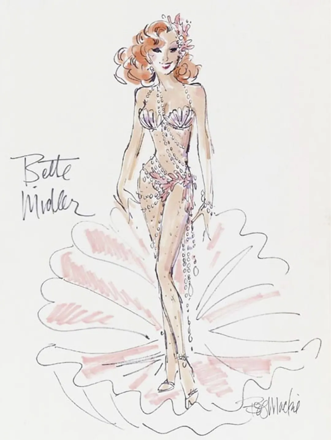 Boceto inspirado en Bette Midler.