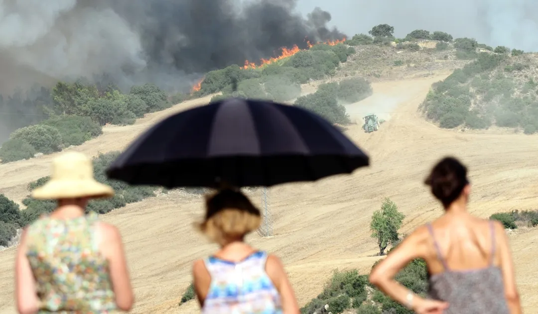 Los incendios forestales asolan regiones de Francia. Foto: Dpa